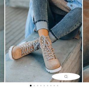 ARLENE FAUX SUEDE LACE UP BOOT